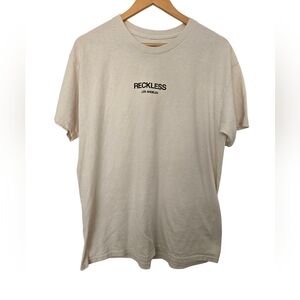 Reckless Cream T-Shirt Size Youth Large